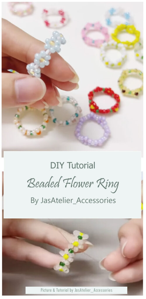 Tutorial- DIY Beaded Flower Ring By JasAtelier_Accessories