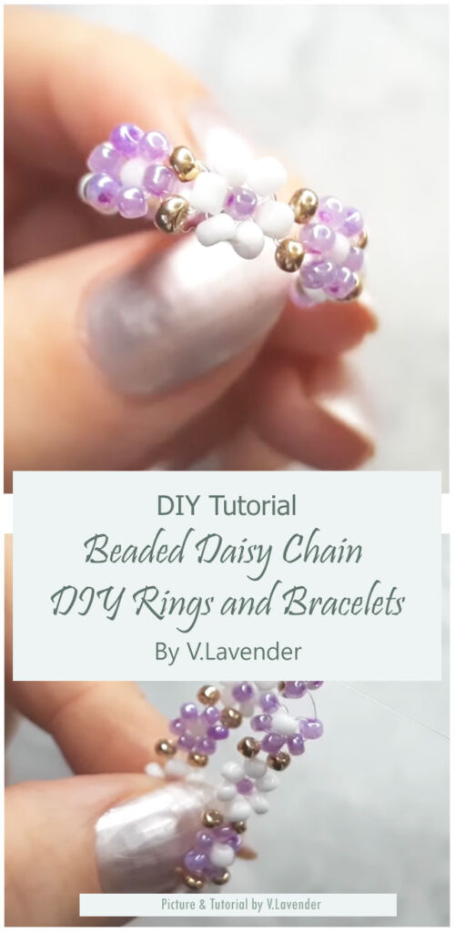 Beaded Daisy Chain - DIY Rings and Bracelets By V.Lavender