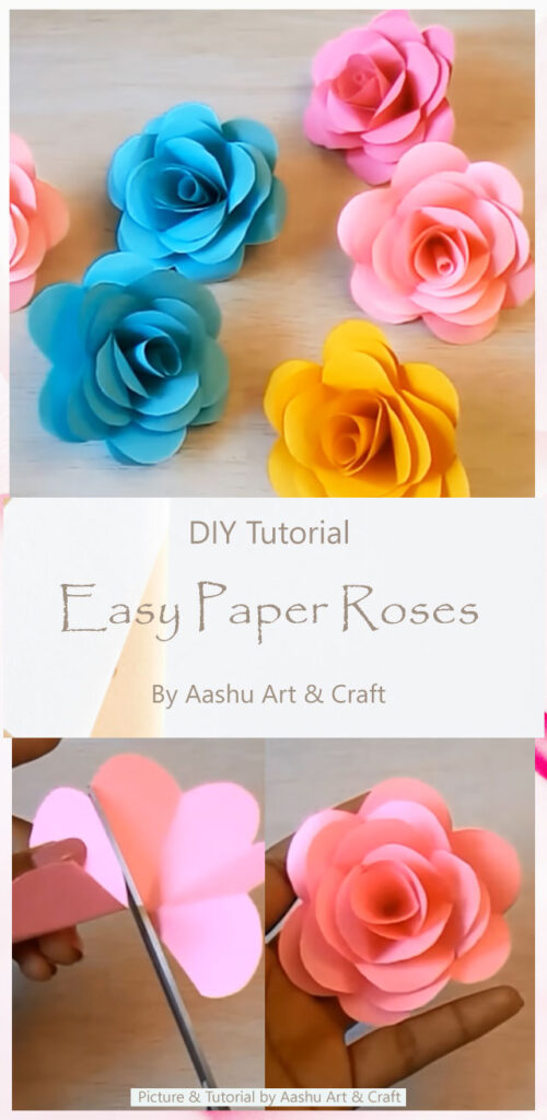 Easy Paper Roses By Aashu Art & Craft