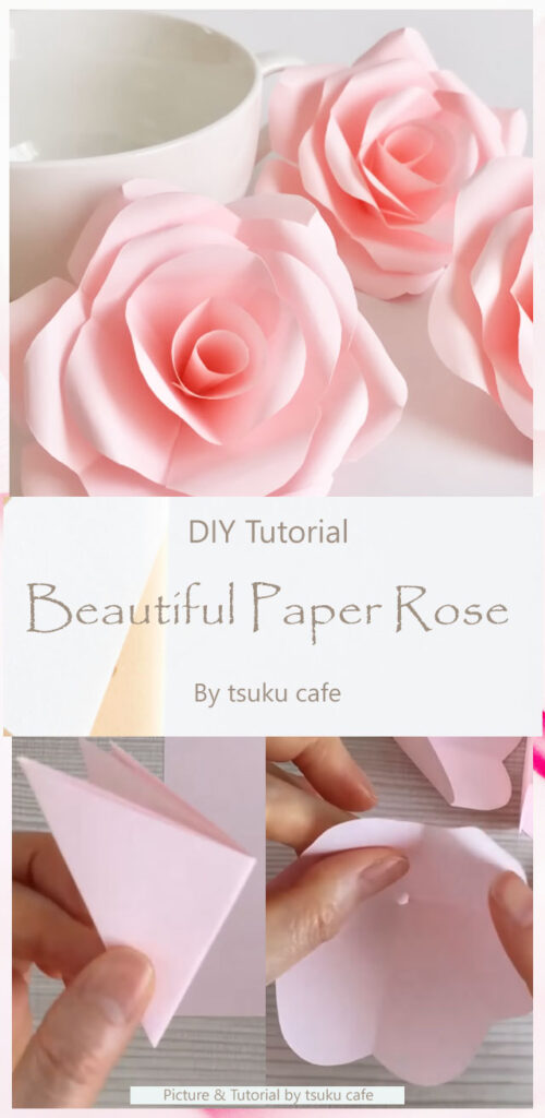 Beautiful Paper Rose By tsuku cafe