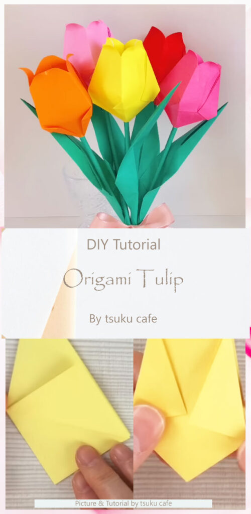 Origami Tulip Tutorial By tsuku cafe