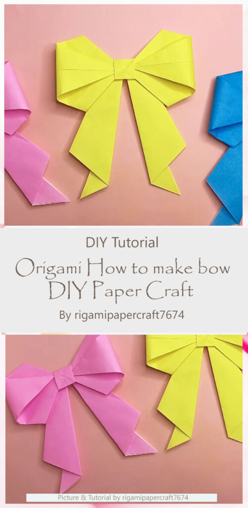 Origami How to make bow DIY Paper Craft By rigamipapercraft7674