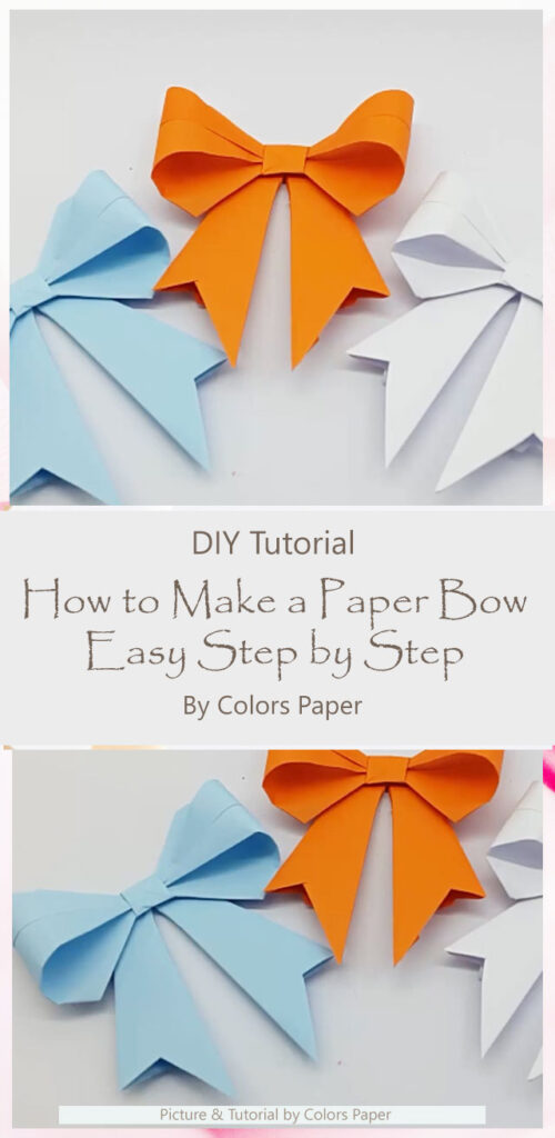 How to Make a Paper Bow Easy Step by Step By Colors Paper