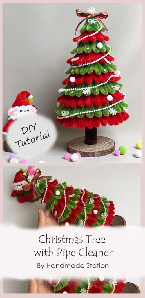 Christmas Decoration - Christmas Tree with Pipe Cleaner By Handmade Station