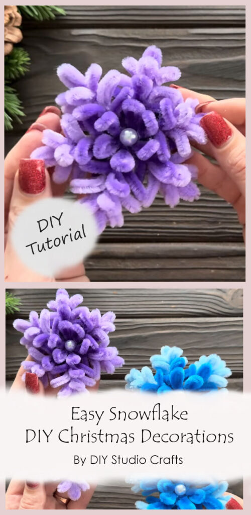 Christmas Ideas! Easy Snowflake DIY Christmas decorations Tutorial By DIY Studio Crafts