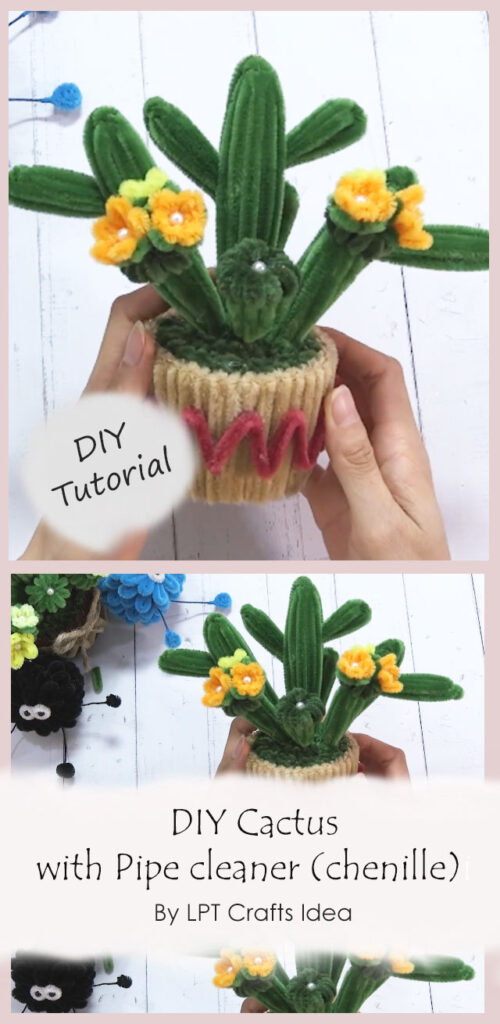 DIY Cactus with Pipe cleaner (chenille) By LPT Crafts Idea