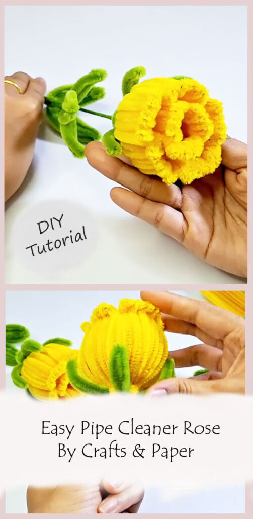 Easy Pipe Cleaner Rose Tutorial By Crafts & Paper