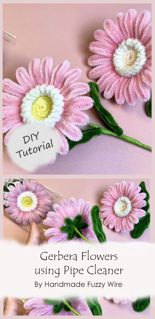 Gerbera Flowers using Pipe Cleaner By Handmade Fuzzy Wire