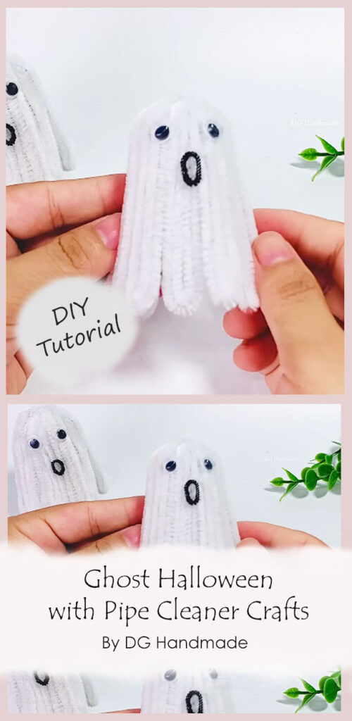 Ghost Halloween with Pipe Cleaner Crafts By DG Handmade