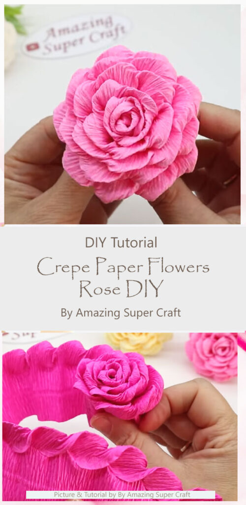 Crepe Paper Flowers - Rose DIY By Amazing Super Craft