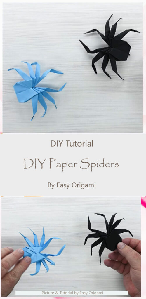DIY Paper Spiders By Easy Origami