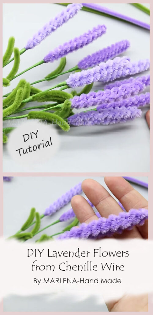 DIY lavender - Flowers from Chenille Wire By MARLENA-Hand Made