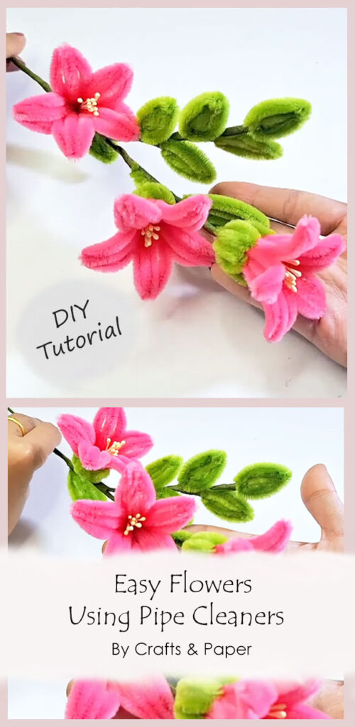 Easy Flowers Using Pipe Cleaners By Crafts & Paper