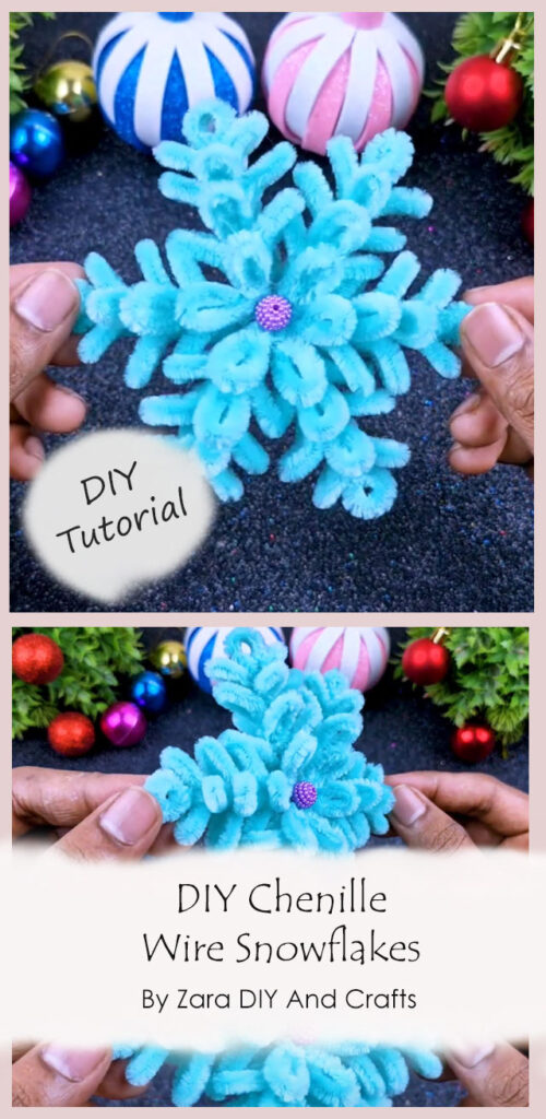 DIY Chenille Wire Snowflakes By Zara DIY And Crafts