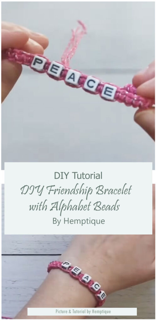 DIY Macrame Friendship Bracelet with Alphabet Beads By Hemptique