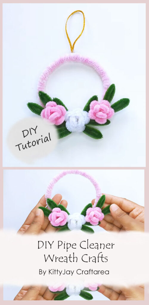 DIY Pipe Cleaner Wreath Crafts By KittyJay Craftarea