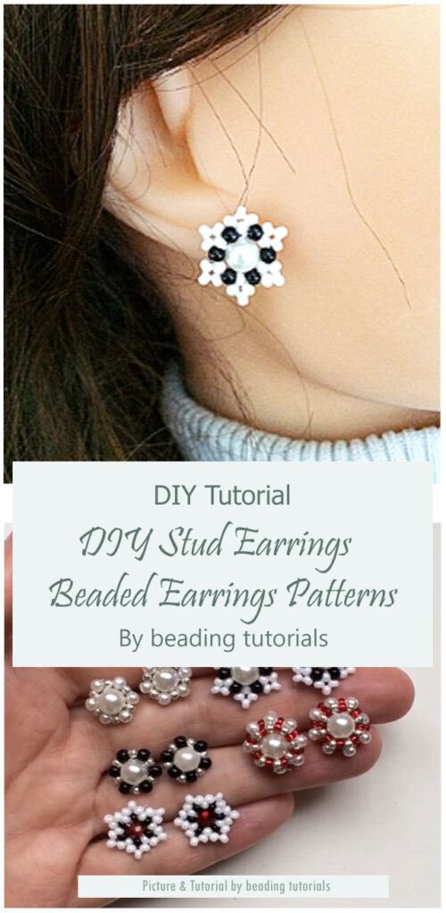DIY Stud Earrings - Beaded Earrings Patterns By beading tutorials