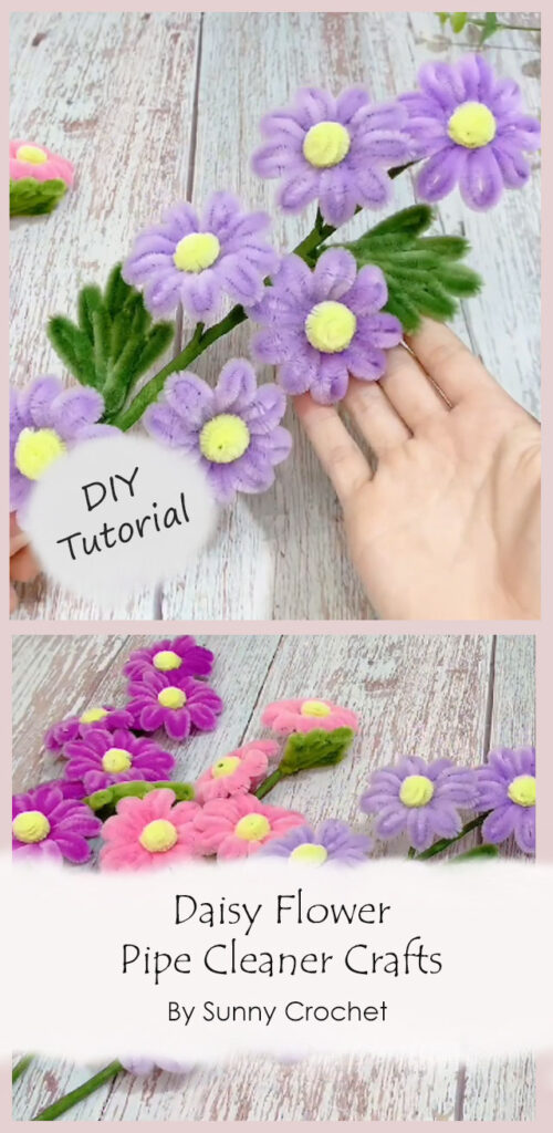 Daisy Flower Pipe Cleaner Crafts By Sunny Crochet