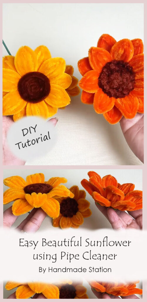 Easy Beautiful Sunflower using Pipe Cleaner By Handmade Station