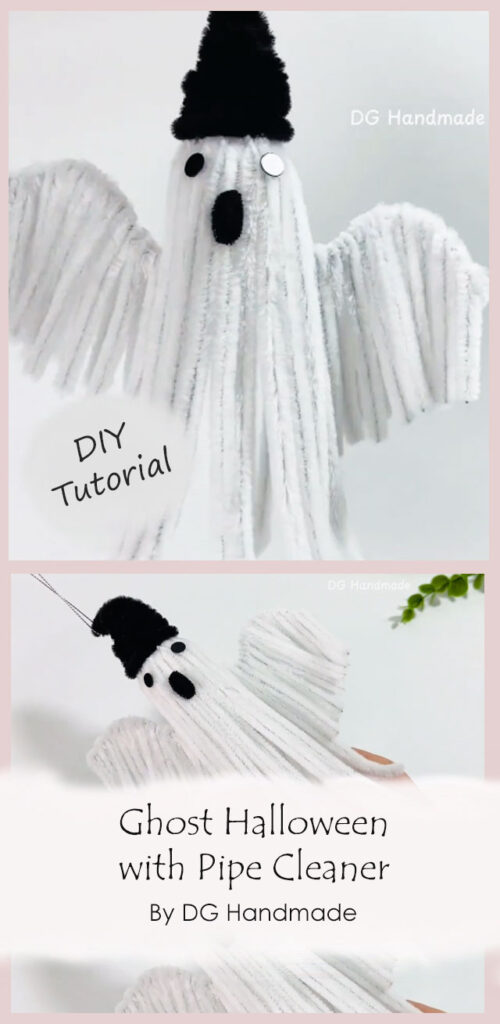 Ghost Halloween with Pipe Cleaner By DG Handmade
