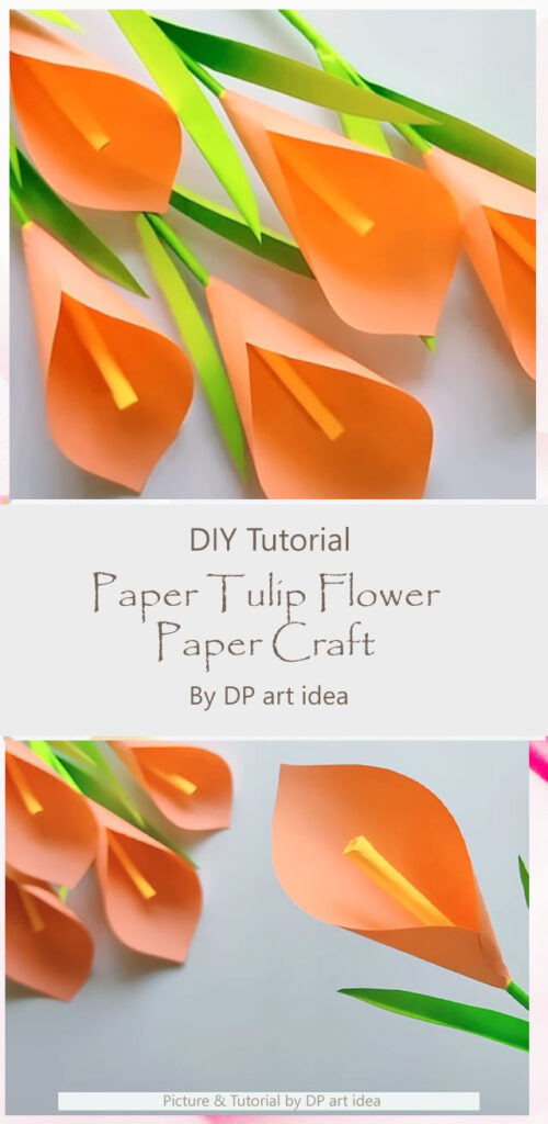 Paper Tulip Flower - Paper Craft By DP art idea