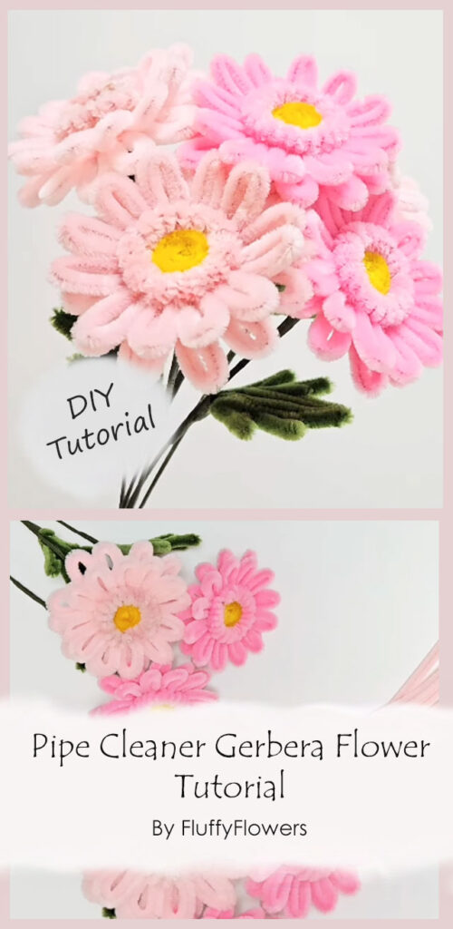 Pipe Cleaner Gerbera Flower Tutorial By FluffyFlowers