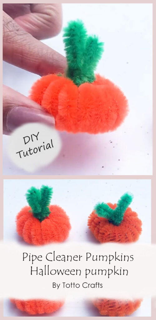 Pipe Cleaner Pumpkins - Halloween pumpkin By Totto Crafts