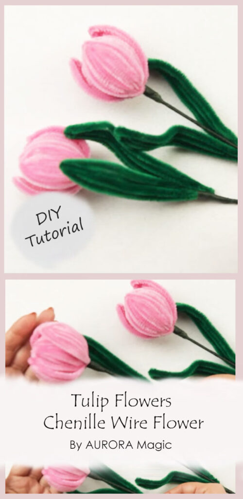 Tulip Flowers - Chenille Wire Flower By AURORA Magic