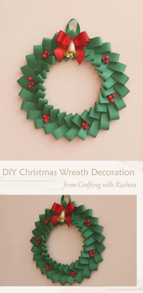 DIY Christmas Wreath - Christmas Decoration By Crafting with Rachna