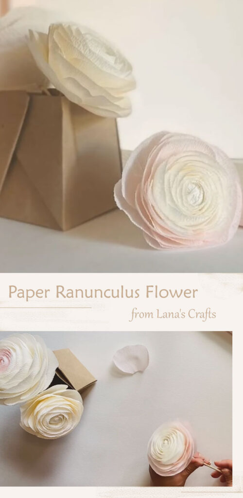 Paper Ranunculus Flower By Lana's Crafts